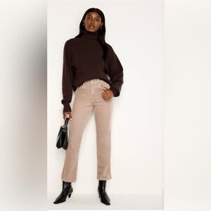 Good American Good Curve Straight Corduroy Pants